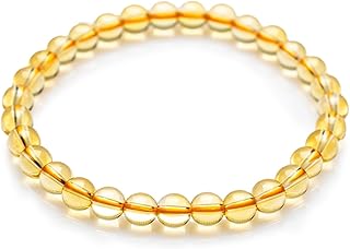 [京珠堂] ゴールドシトリン ブレスレット パワーストーン AAA 金運 財産運 黄水晶 誕生石 11月