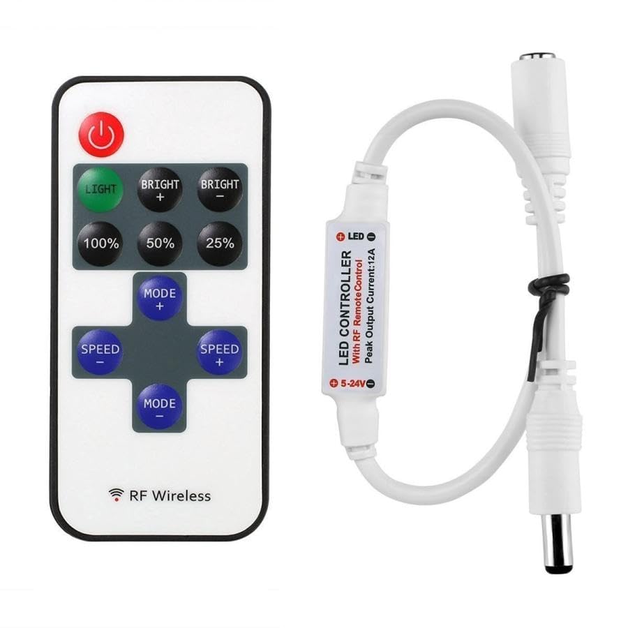 NEFUSI ワイヤレスリモコン リモートコントローラー ミニ RF LED調光 単色