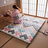 【Utilisations multiples】 Surmatelas pliable : le canapé de sol peut être utilisé comme usage domestique, dortoir, chambre d'amis, tapis de camping, tapis de tente, tapis de jeu pour enfants, tapis de voyage, lit de voiture, etc.