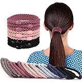 【Komfortable Abmessung】 Der Durchmesser des Gummibands beträgt 5 cm und die Dicke 4 mm. Die Dehnungslänge beträgt ungefähr 15 cm. Sie können nach dem Lösen leicht wieder in ihre ursprüngliche Form gebracht werden. Halten Sie Ihr Haar fest, während Sie arbeiten, Sport treiben oder über das gute Gummiband spielen. Gut dehnbar lassen sie das Haar ordentlich komprimieren.