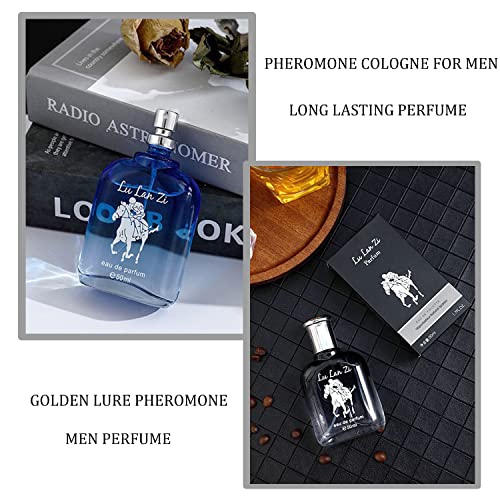 Haguan Pheromone Cologne For Men, Golden Lure Pheromone Perfume,Long Lasting Pheromone Perfume For Men Woman, Pheromones For Men To Attract Women Body Spray (Ocean) #TOP3