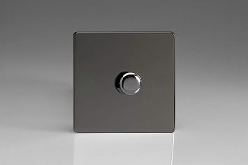 Varilight 1-Gang 2-Way V-Pro Push On/Off Rotary LED Dimmer 1 x 0-120W Iridium [Energy Class A+]