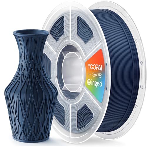 Image of PLA+ Matte Filament 1.75mm, Soft Matte Finish, Reduced Layer Lines, 1KG (2.2lbs) 3D Printer PLA Filament, Dimensional Accuracy + /- 0.02 mm, Navy Blue