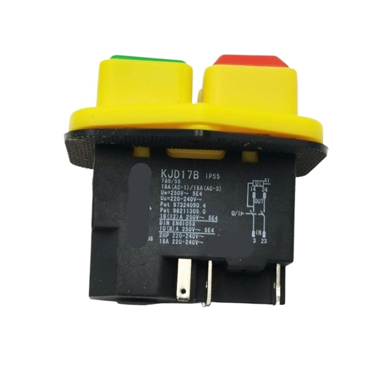 Interrupteur à bouton KJD17B 16A double isolation pour outillage - 6
