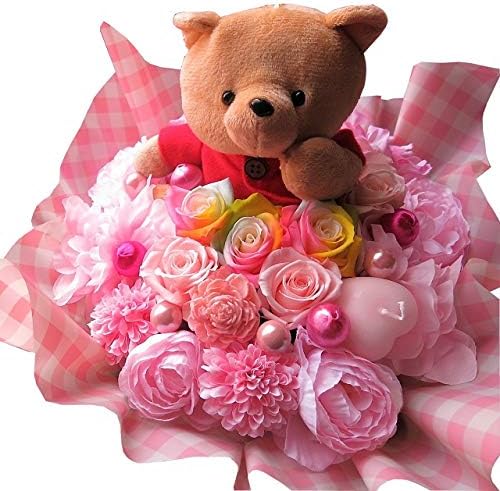 誕生日プレゼント プーさん入り 花 レインボーローズ プリザーブドフラワー入りギフト クリアーケース付き Sale 104 Off