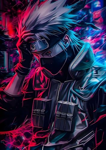 Image of NIJUKA Anime Printed Metal sheet Poster For Home And Room Decoration | For Anime Art Fans Boys And Girls (Kakshi kamui)