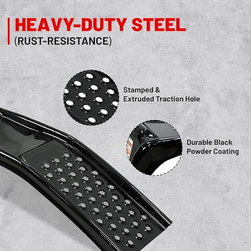 image for Rockland 4 Ton 8000 LBS Solid Steel Car Ramp Set, 35