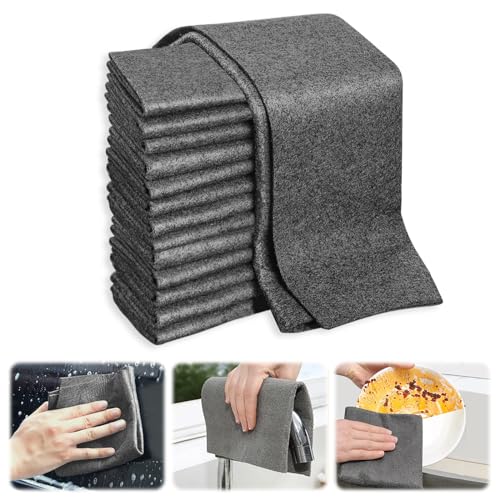 Cragmut 15 Piezas Paños Aquaglide, Paños de Limpieza de 20 x 30 cm, Paño de Limpieza Mágico Espesado Multifuncional, Paños Serenosole Aquaglide Reutilizables, Paño Milagro para Cocina, Baño, Ventanas