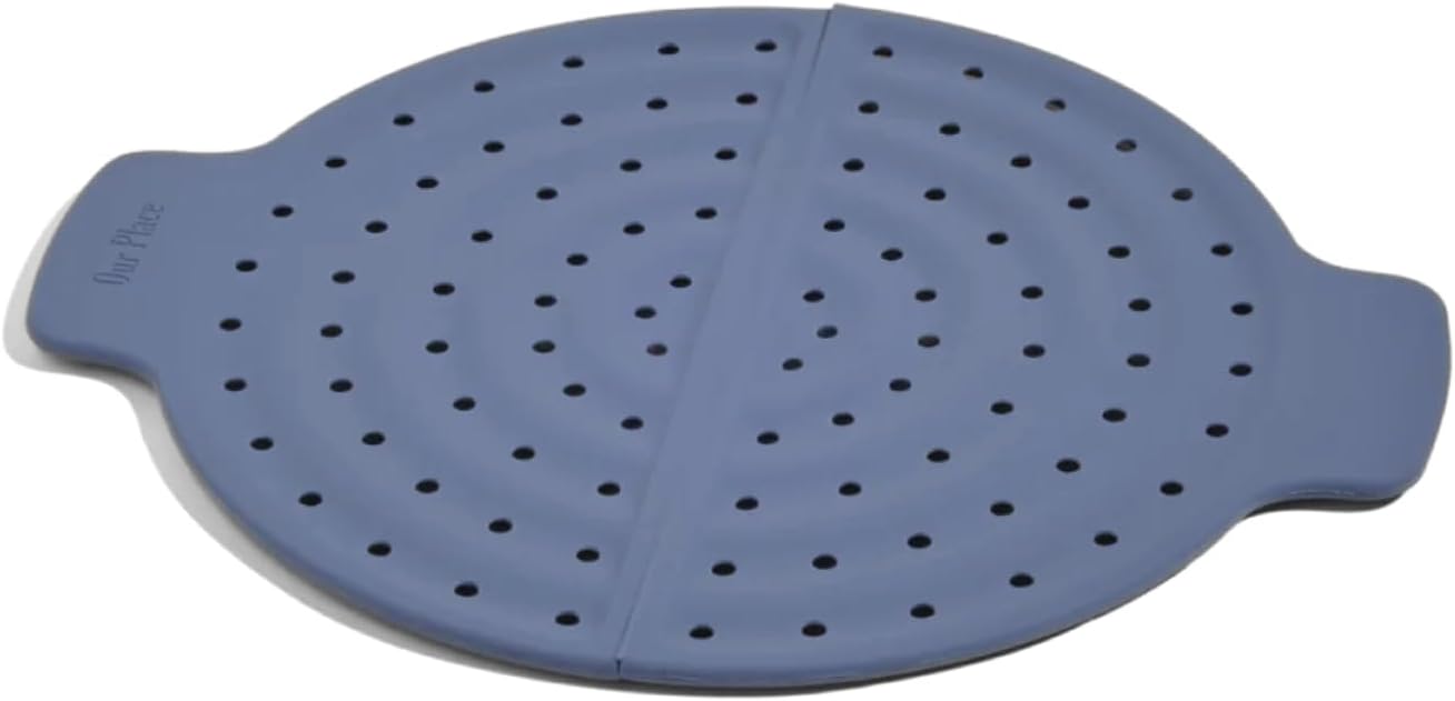 Our Place Fearless Fry - Silicone Frying Accessory for Always Pan & Perfect Pot | Splatter-Free, Heat-Resistant, Easy-Clean | Blue Salt