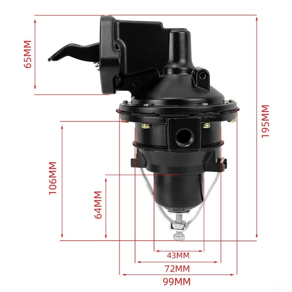 Bomba de combustible mecánica de ajuste directo para motores marinos Mercruiser OMC 2.5L 3.0L 3.7L que soportan una transferencia de combustible eficiente sin interrupciones