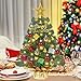 24 Inch Realistic Tabletop Christmas Tree Small Christmas Tree with 50 Warm Lights Star Treetop and Ornaments Battery Operated Indoor Home Table Christmas Decorations