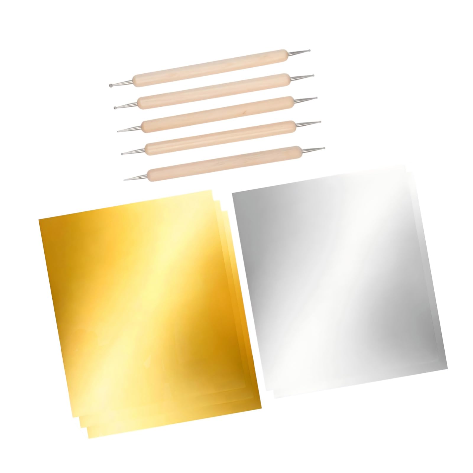 Qusinfc Aluminum Foil Sticker Set for Art Projects and Creative Designs in Assorted Color Foil Stamping Supplies