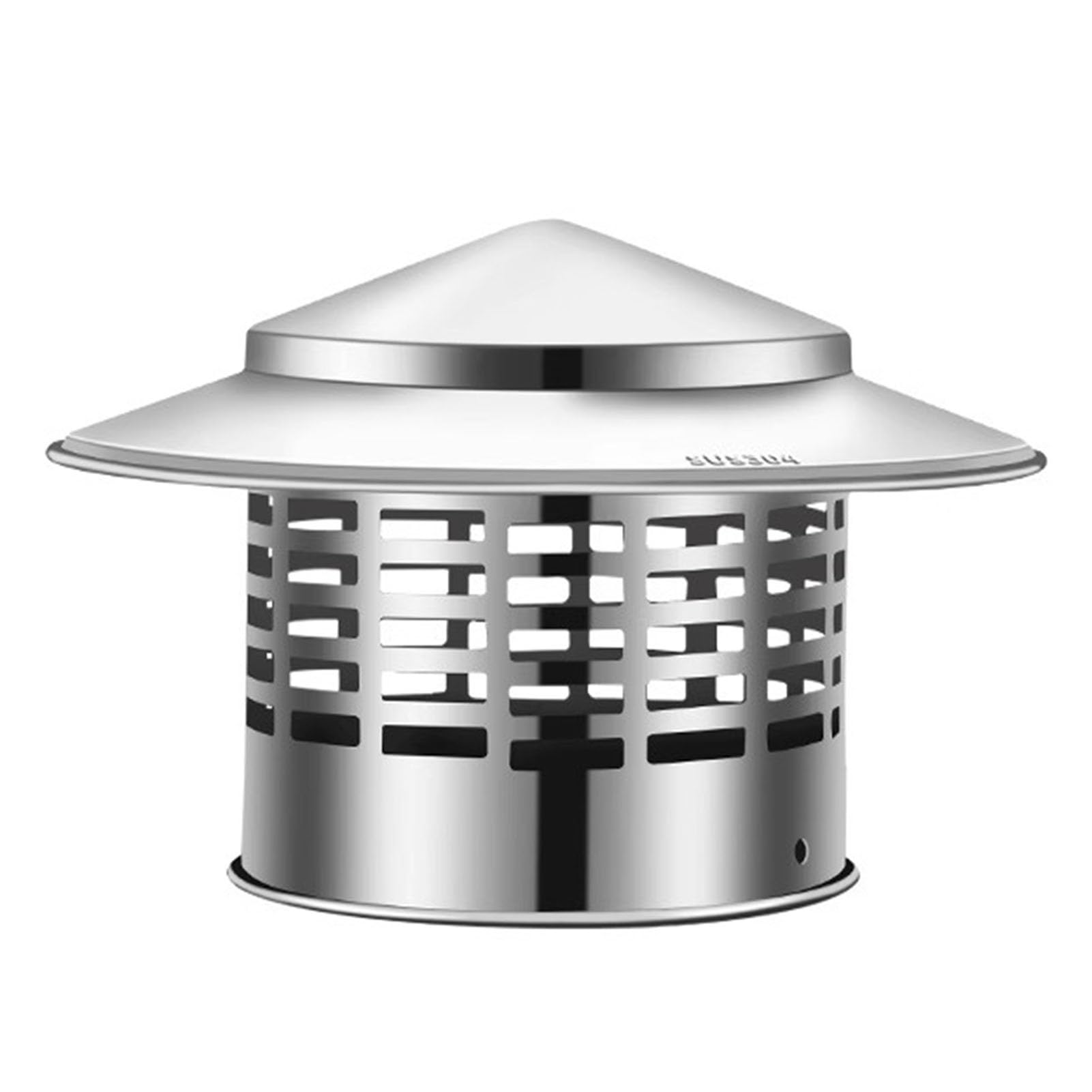 Tapa Redonda para conducto de Chimenea, Tapa de Chimenea Impermeable de Alta Resistencia con Rejilla para protección del Techo.