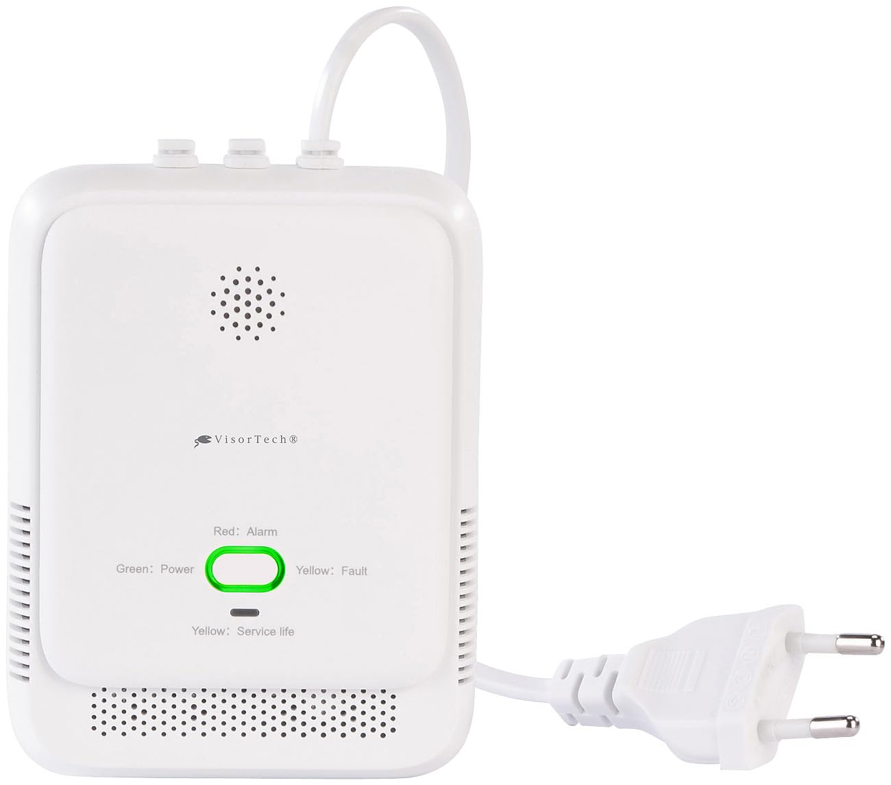 VisorTech Gasmelder Camping: 2er-Set Smarter Multi-Gasmelder für haushaltsübliche Gase, WLAN, App (Gaswarnmelder WLAN, Gasleckdetektor, Grill)