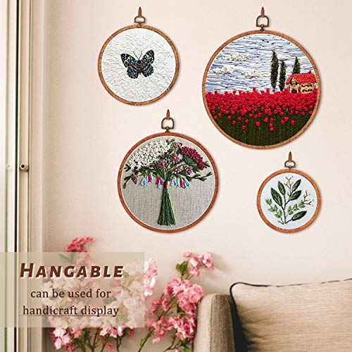 Embroidery Hoops 4 Pieces, Useekoo Rubber Plastic Cross Stitch Hoop Set,Embroidery Kit for Sewing/Art/Hanging/Craft,4pcs - Thumbnail 4