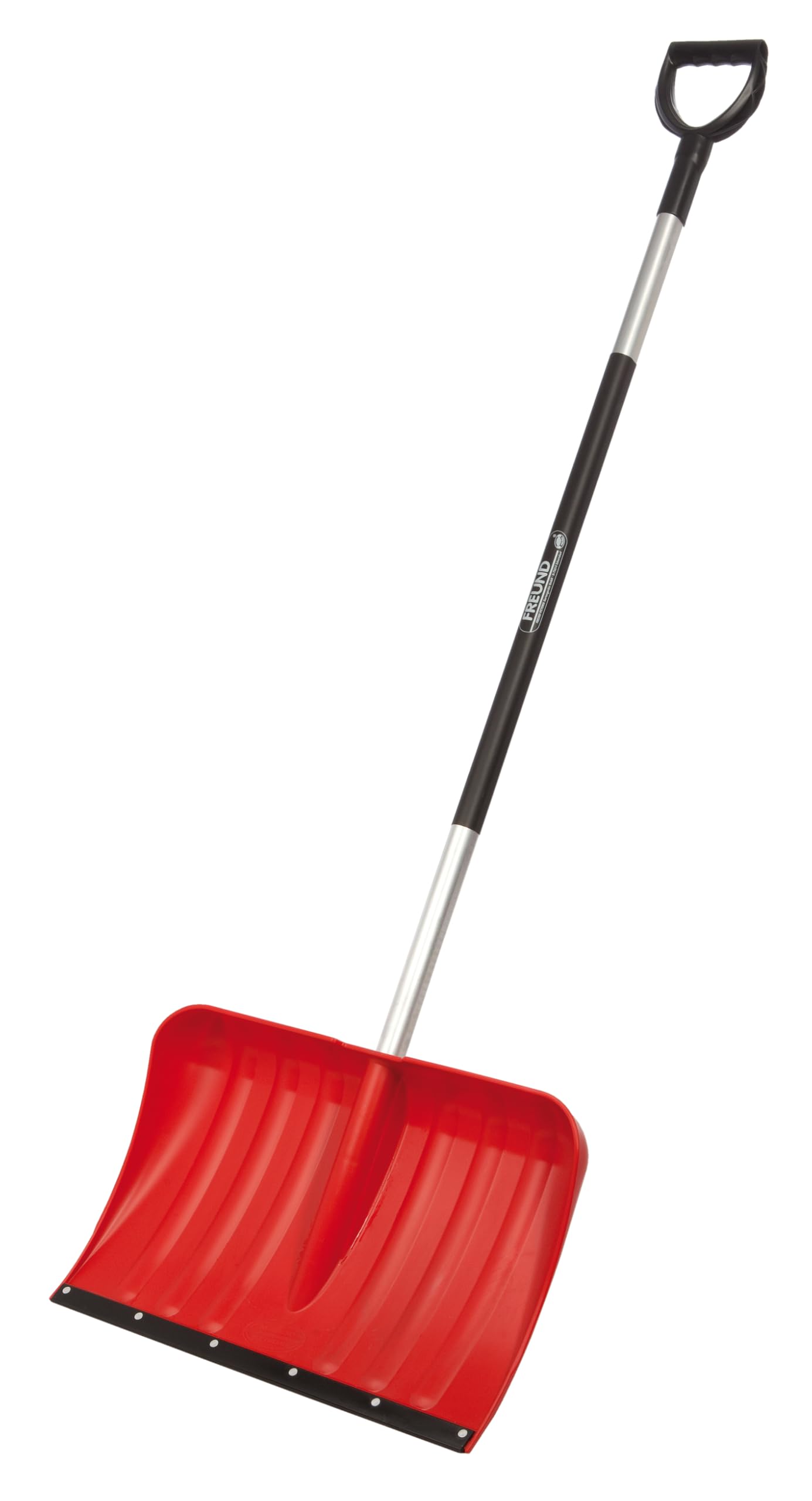 Freund 2030567 Pelle à neige en plastique 53 cm avec Bordure en plastique thermoflex et manche en aluminium 130 cm poignée en D