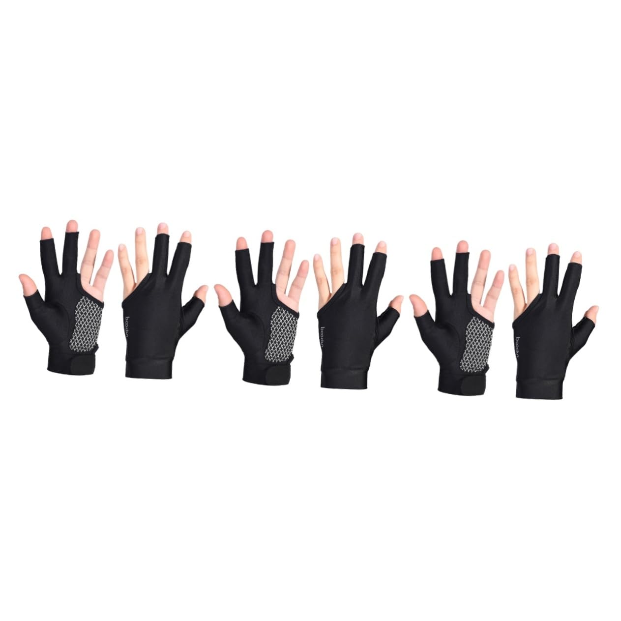 Yardwe Pcs Elastic Finger Billiards Glove Snooker Glove Moisture Wicking Anti-Slip Comfortable for Hand Size