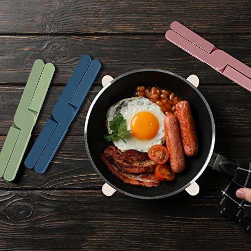 4 Pack Folding Silicone Trivet, Folding Pot Stand, Non Slip Pot Holder, Silicone Mats for Worktops Heat Resistant Trivets, Pan Protectors for Kitchen Table - Image 7