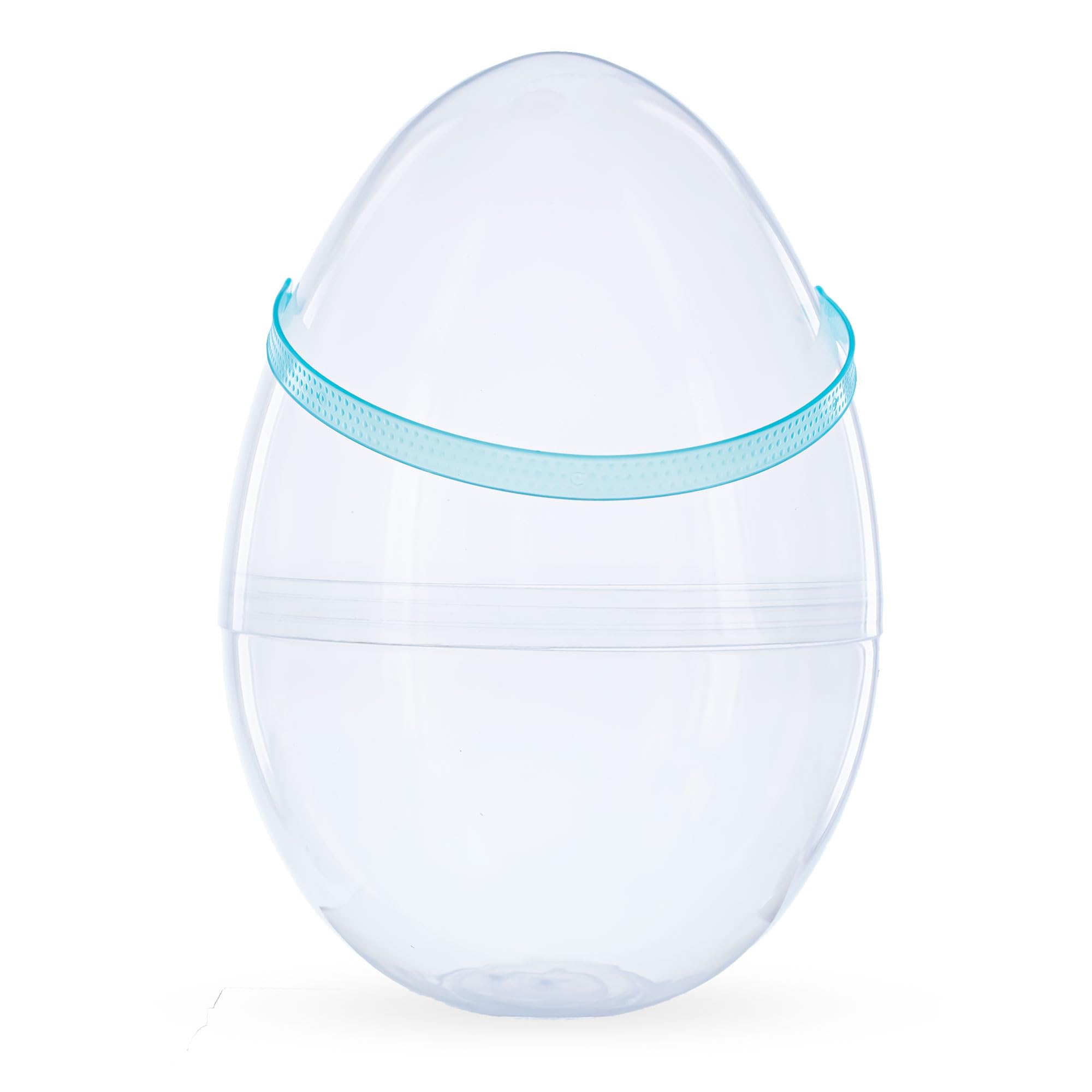 Set di 2 uova di Pasqua trasparenti in plastica jumbo con manici, 30,5 cm