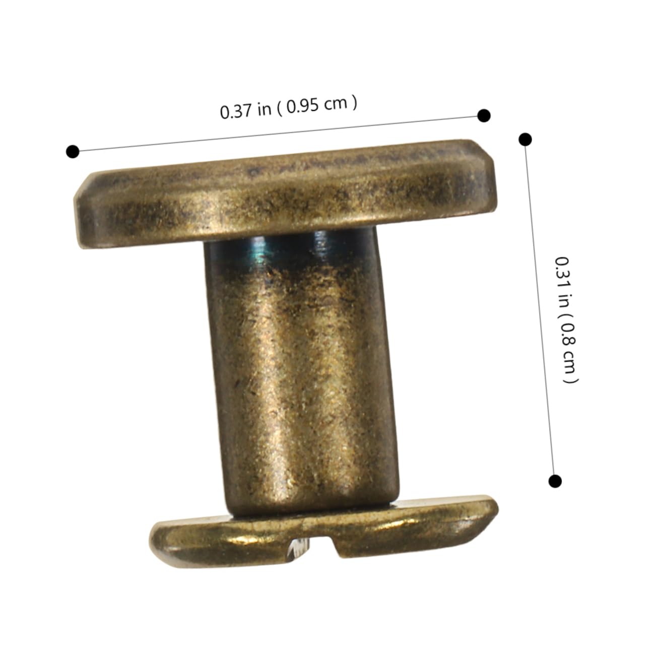 VILLCASE 10pcs Metal Screw Back Rivets for Bookbinding Leathercraft Bag Repair Round Flat Modern Style Rivet Screws Set