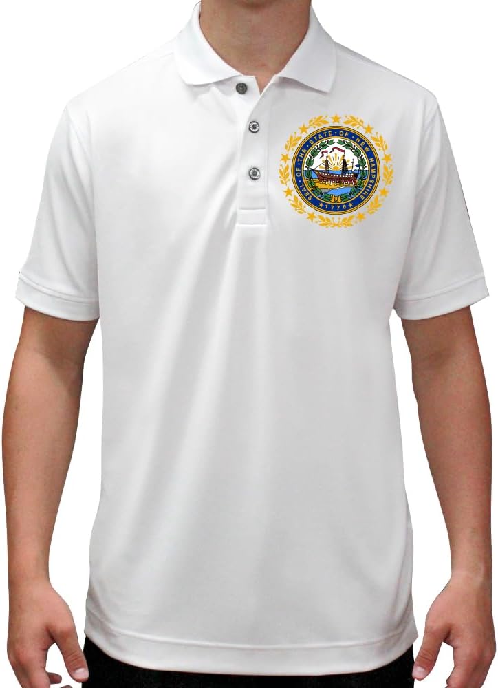 Golf Knickers Mens Home State Flag Shirt - New Hampshire- Medium