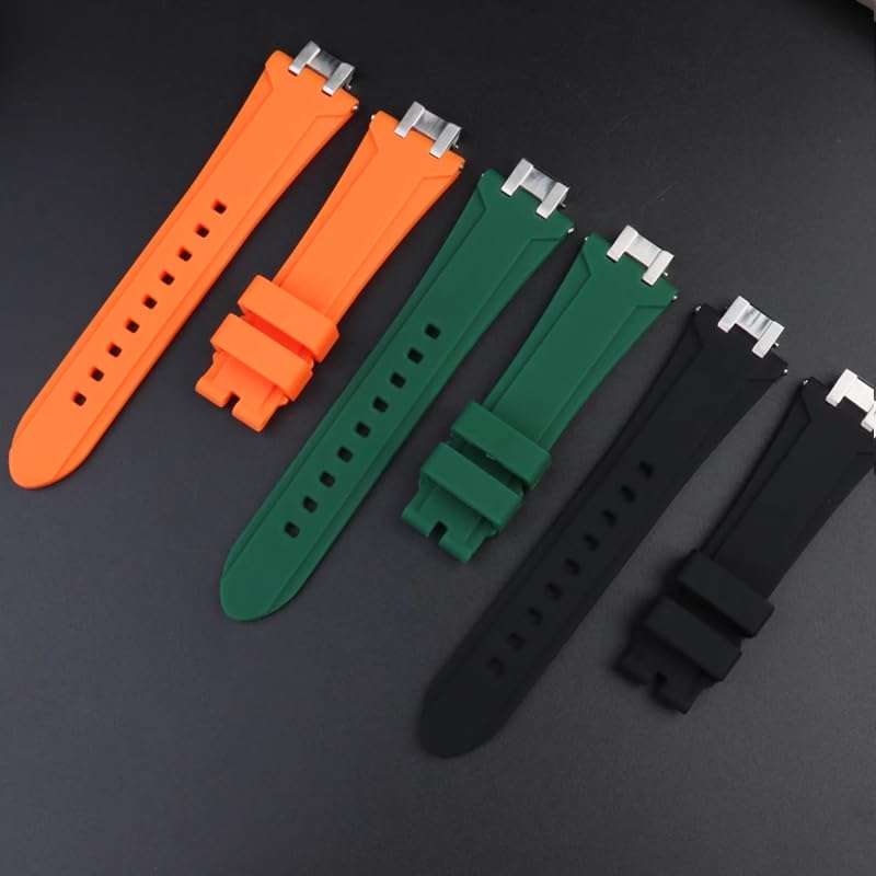 Gummi-Uhrenarmband für MAURICE LACROIX AIKON Connector AI6008 6038 6007 Armband Schnellverschluss Metall Stahlkopf Silikon-Uhrenarmband