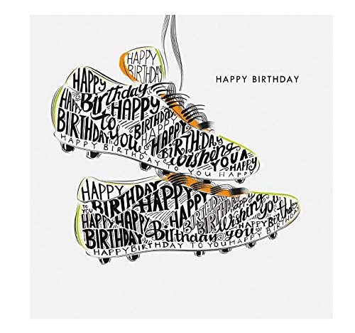 the Birthday Collection Contemporary Male Illustrated Birthday Card from by Museums & Galleries - Birthday Boots by Jo Spicer - Greeting Card for Him (MG-OBH116)