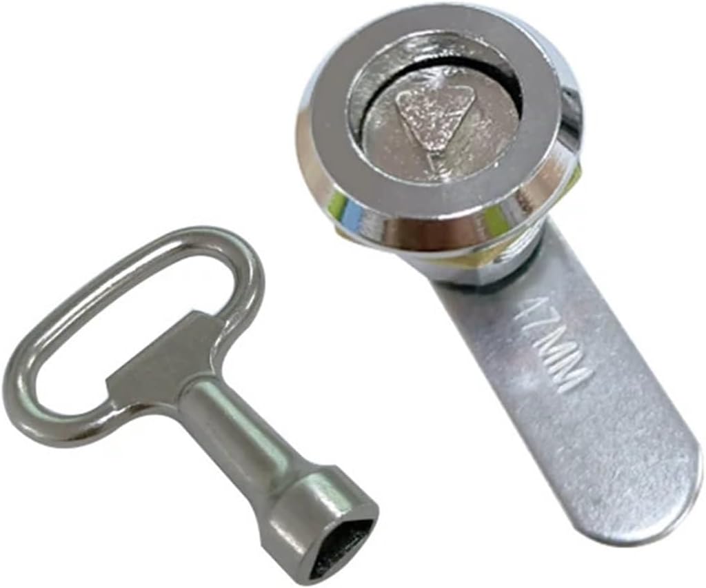 Zinc Alloy Triangle Industrial Equipment Distribution Box Tongue Cam Furniture Drawer Locks 1Pcs(16mm-a Set-Zinc)