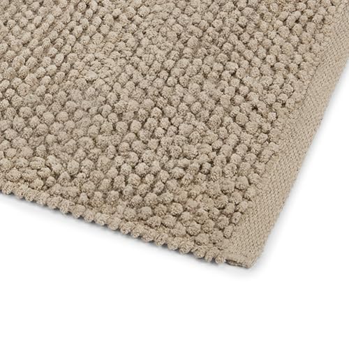 Image of haus & kinder Cotton Chenille Door Mat 1700 GSM | Ultra Soft Absorbent Anti Skid Bath Mat for Bathroom, Entrance & Kitchen | Thick Floor Mat | Beige | 45 x 70 cm
