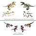 LTCtoy 12pcs Dinos Toy,Buildable Dinosaur Building Blocks Figures with Movable Jaws,Including T Rex, Velociraptor,Triceratops, etc