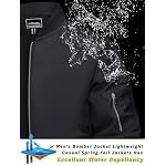 Herren Bomberjacke Leichte Übergangsjacke Fliegerjacke Frühling Sommer Blouson mit Reißverschlusstaschen – Bild 2