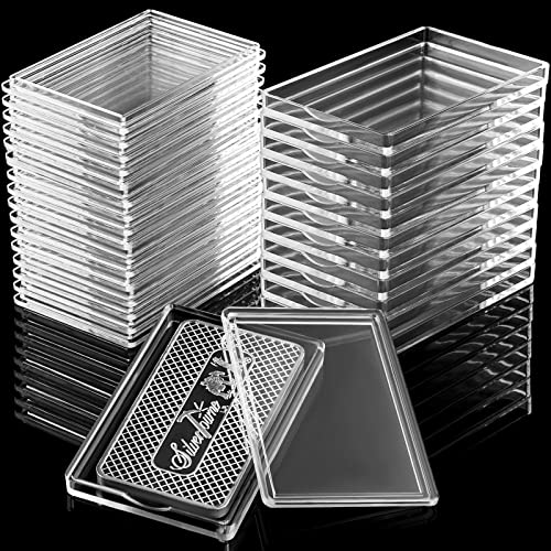 Image of Geiserailie 60 Pcs 1 oz Silver Bar Holder Case, Clear Acrylic Silver and Gold Bar Holder Capsule Storage Container Box for 1 Ounce