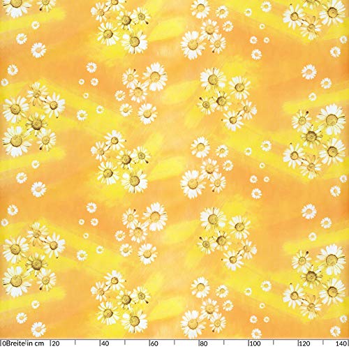 ANRO Wachstuchtischdecke Wachstuch Wachstischdecke Tischdecke Kamille Gelb Blumen Sonne Oval 200x140cm abwaschbar wasserabweisend… – Ansicht 2