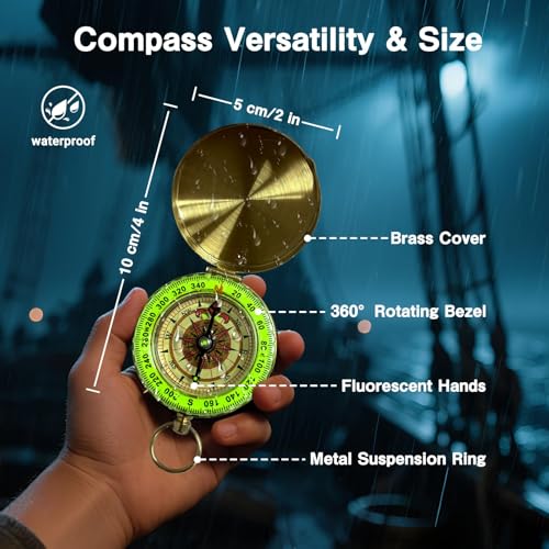 Laupha Télescope Pirate Rétro Monoculaire Zoomable 25x30 Vintage Longue Vue Enfant Lentille BAK-4 Imperméable Mini Télescope avec Boussole pour Adultes Camping Observation des Oiseaux – vue 4
