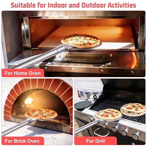 HaWare 7-Inch Stainless Steel Perforated Pizza Peel with Detachable Handle - Heat-Resistant Pizza Turner for Baking and Grilling - Image 5