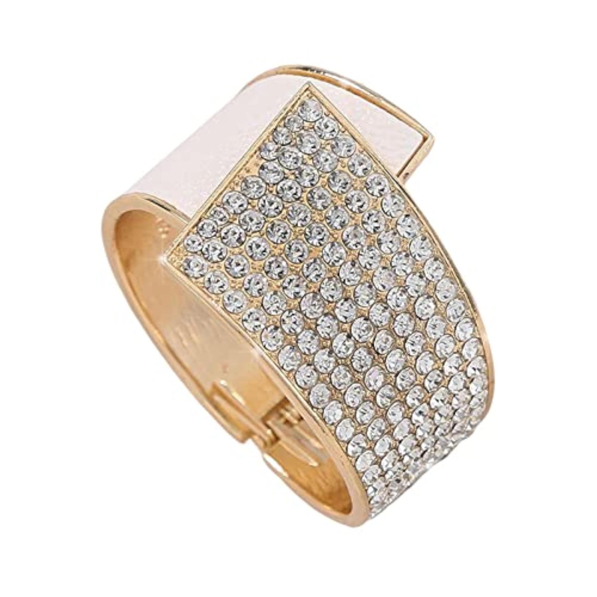 Women's Trendy Open Bracelet with Charms and Rhinestones