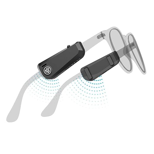JLab JBuds Frames Wireless Open-Ear Audio for Your Glasses | 8-Hour Bluetooth Playtime