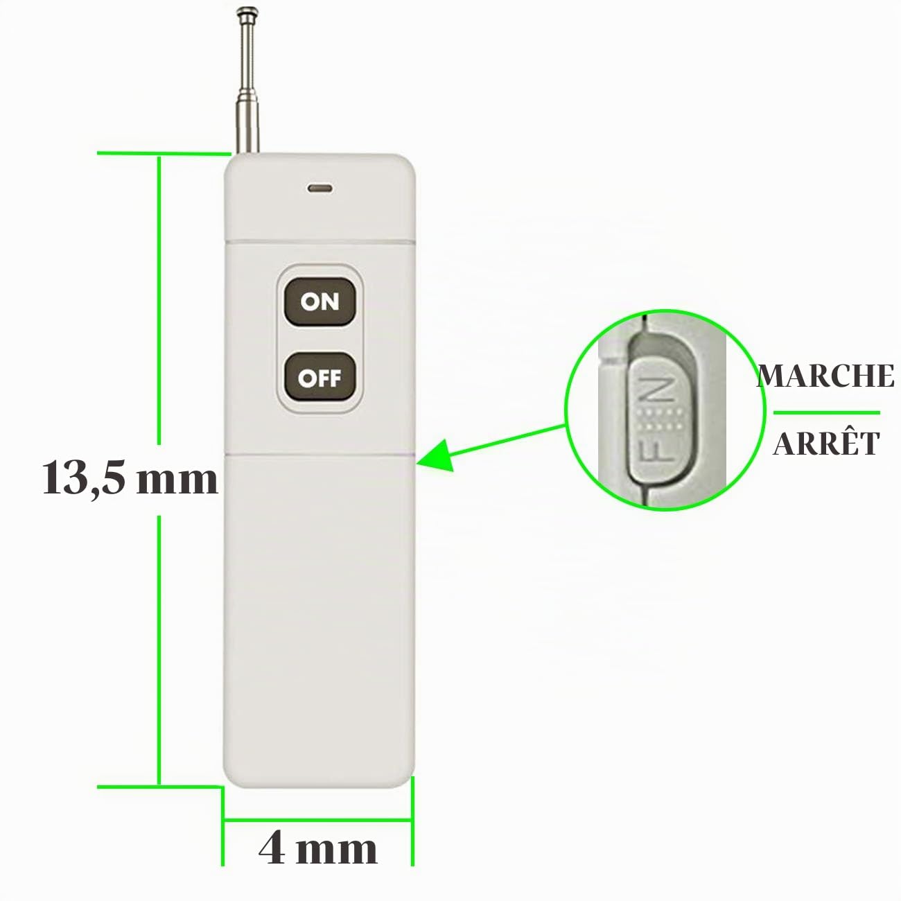 Interrupteur a telecommande 12V, commutateur sans fil relais DC 12V/24V/48V/72V/40A, longue distance de 4900 pieds pour pompe à eau, moteur, éclairage, agriculture (commutateur à distance 12V)
