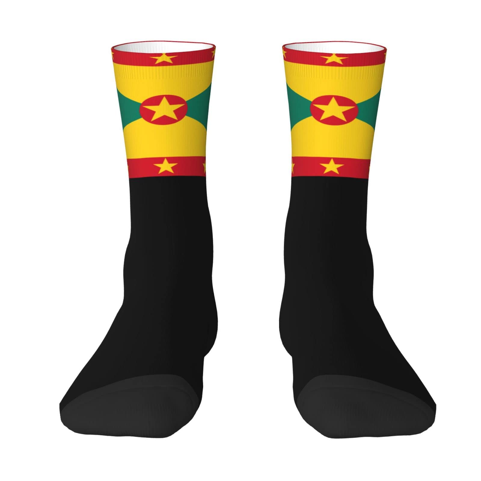 Lawenp Unisex As Pic Grenada Flag Socks Winter Warm Crew Socks Moisture Wicking Athletic Socks For Mens And Womens
