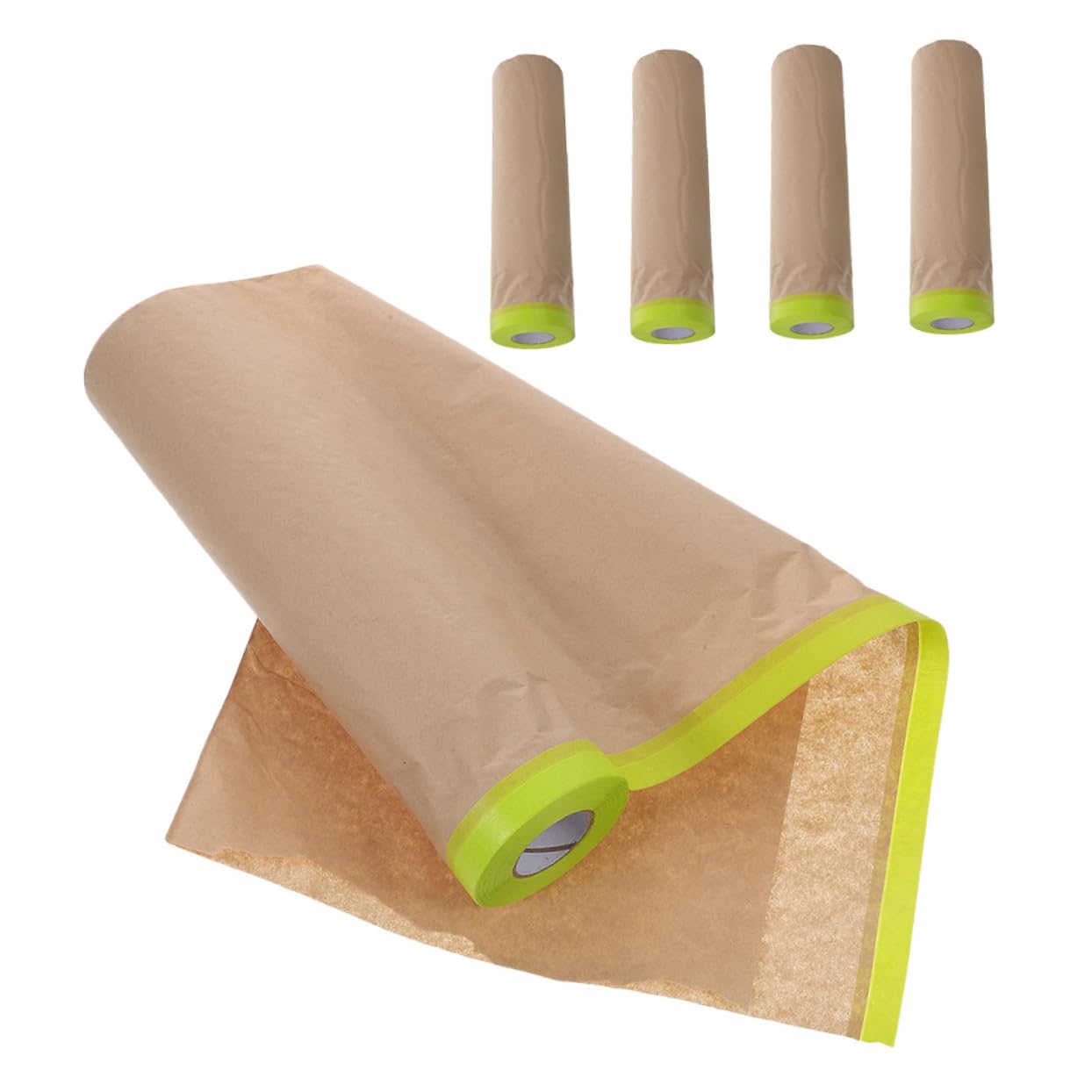 Gogogmee 5 Rolls Masking Paper for Painting Self-Adhesive Masking Film Automotive Auto Body Paint Protection