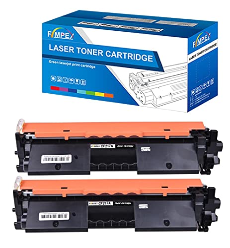 Fimpex Compatible Toner Cartridge Replacement for HP LaserJet Pro M102 M102a M102w, MFP-M130 M130a M130fn M130fw M130nw CF217A with Chip (Black, 2-Pack)