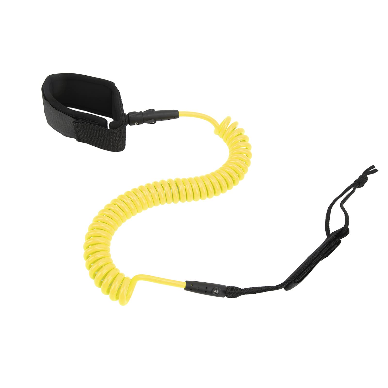 Corde de Pied de Surf 7 Mm 10 Pieds Enroulée Haute élasticité Légère pour Planche de Paddle Planche de SurfNoire, Cette Corde de Pied s'adapte à Toutes Les Chevilles Pendant Le