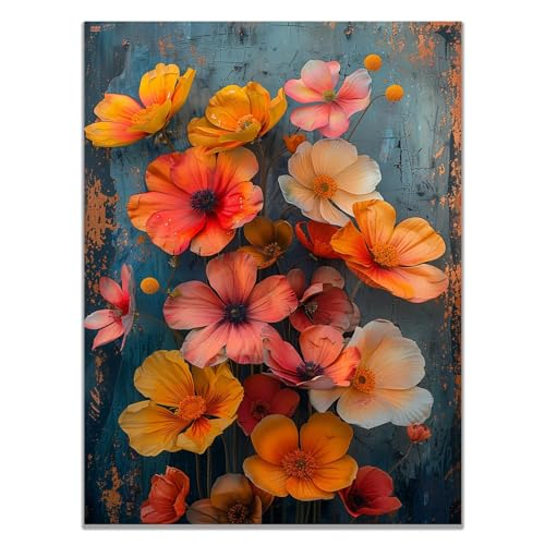 Toile florale jaune moderne pour la décoration murale de la chambre et cuisine