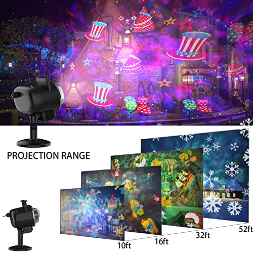 Laser Christmas Projector Lights Outdoor Waterproof, Halloween 3-In-1 Ocean Wave & Moving Patterns Star Projector With Remote Control Timer For Holiday, Birthday, Party Decor Indoor & Outdoor #TOP1