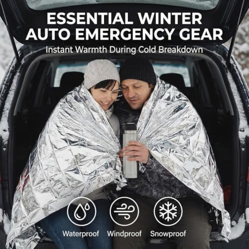 Emergency Blanket for Camping & Survival 30 Packs, 84" L x 52" W, Professional Grade Reusable Space Blanket, Provides Thermal Protection for Hunters, Hikers & Preppers in Snow and Cold Weather - Image 5