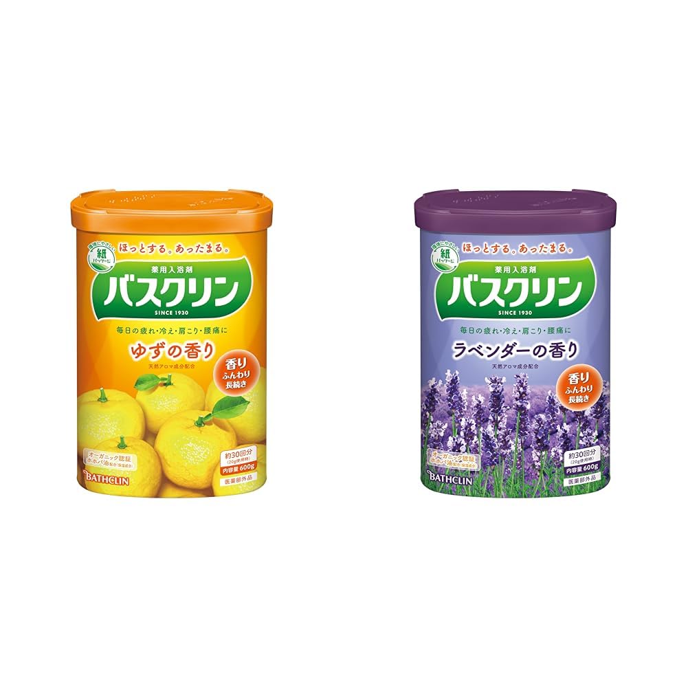 Amazon | バスクリン【セット】入浴剤 ゆずの香り600g 疲労回復＋