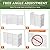 Devoko Outdoor Privacy Fence, 4 Fence Panels Privacy Screen Panels for Outside and Yard, Resin Air Conditioner Lattice Fence for Trash Can (White)