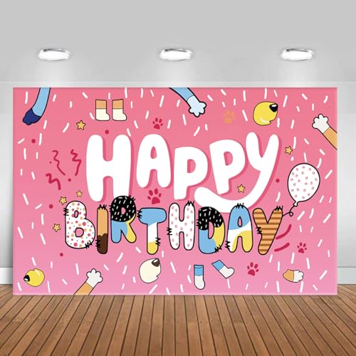 Fondo para fiesta de cumpleaños de perro 5x3 pies miniatura 4