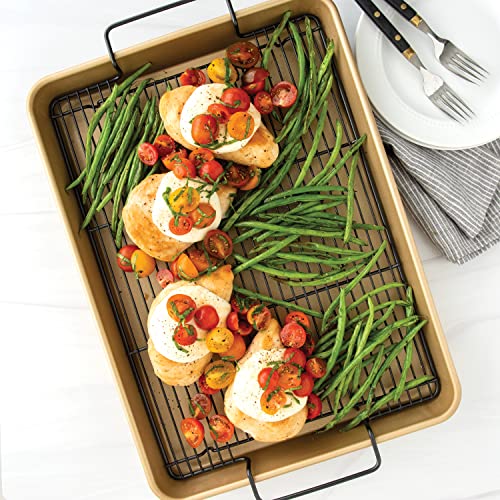 Nordic Ware High-Sided Oven Crisp Baking Tray Nonstick Bakeware, Half Sheet #TOP2