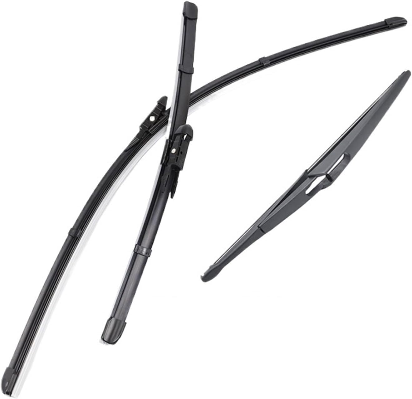 PLAKDFUU Wiper Blades Front Rear Set for Nissan Qashqai J10 2006-2013 24"+15"+12" - Silent & Streak-Free